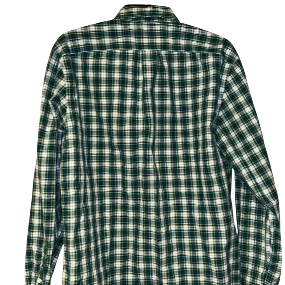 J.Crew Men’s Slim Fit Plaid Button Down Shirt Green Blue Large‎ Cotton
